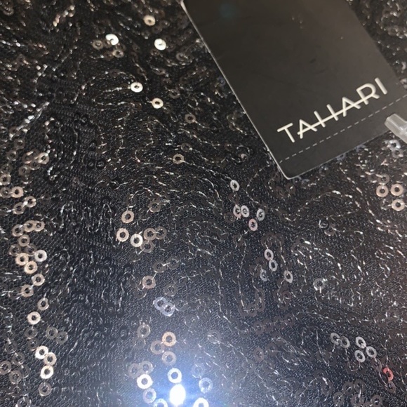 Tahari Sequined Skirt Black/Gunmetal - Picture 4 of 12